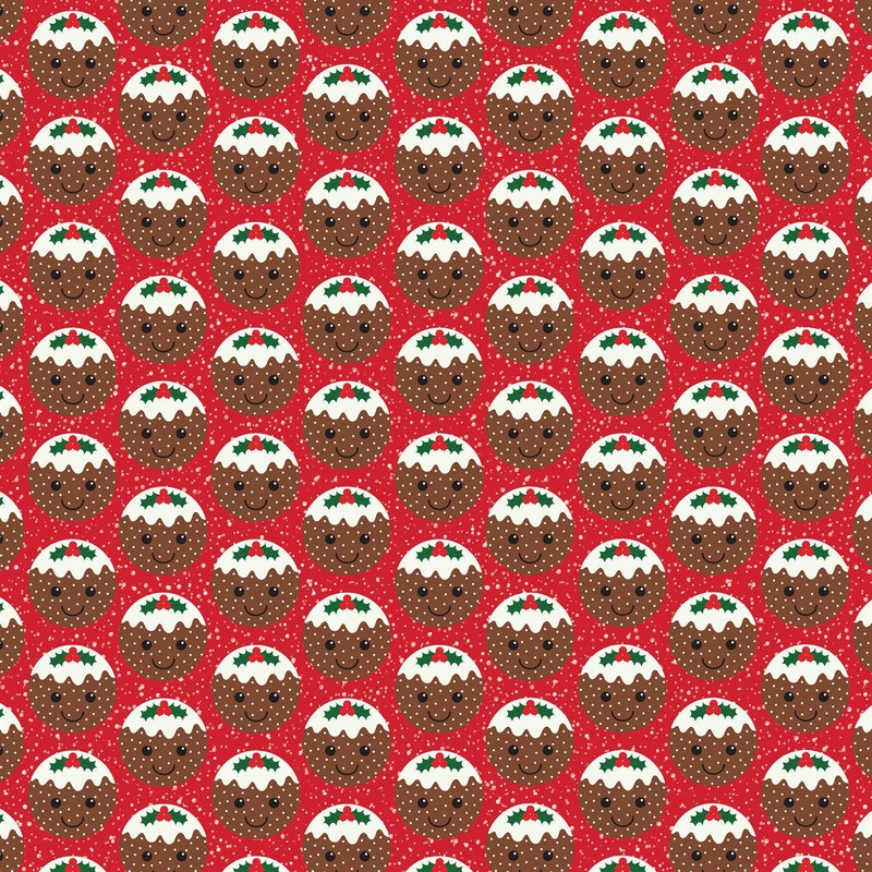 RJB Stone Christmas Pudding Wrapping Paper