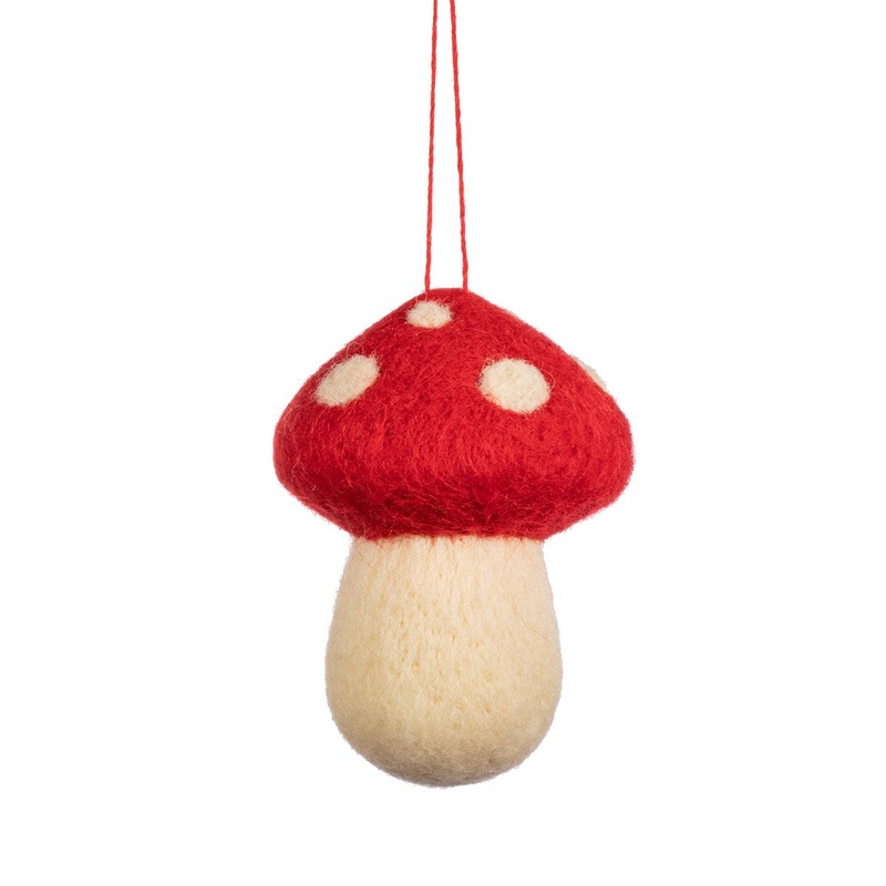 RJB Stone Felt Mushroom Hanging