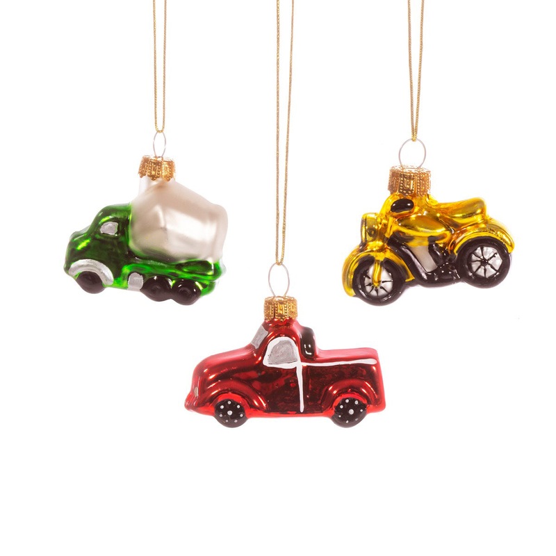 RJB Stone Vehicles Mini Shaped Bauble Set of 3