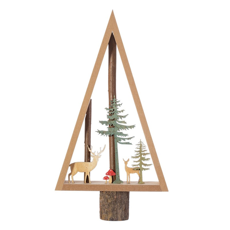 RJB Stone Woodland Tree Standing Decoration