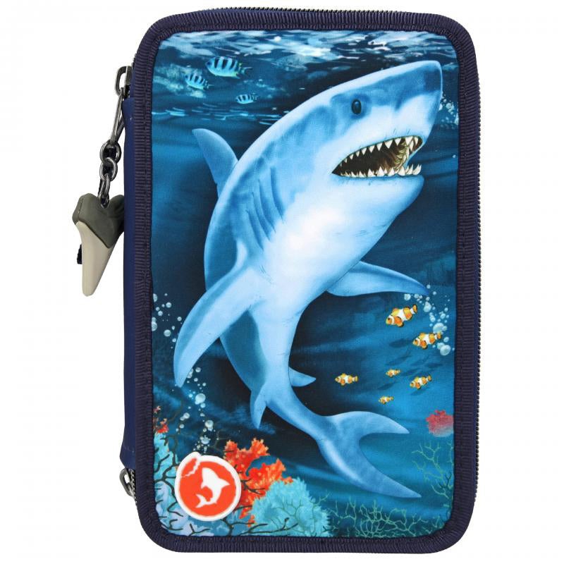 Depesche Dino World Triple Pencil Case with LED Underwater