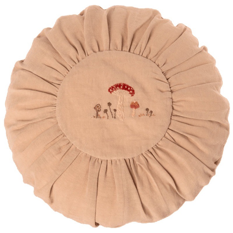 Maileg Cushion, Round Large Sand Mushrooms