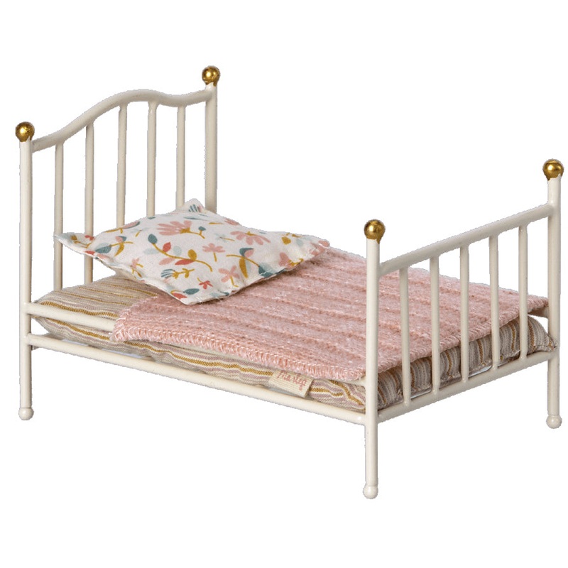 Maileg Vintage Bed, Mouse Off White