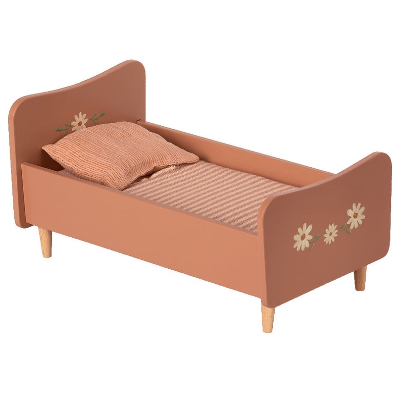 Maileg Wooden Bed, Mini Rose