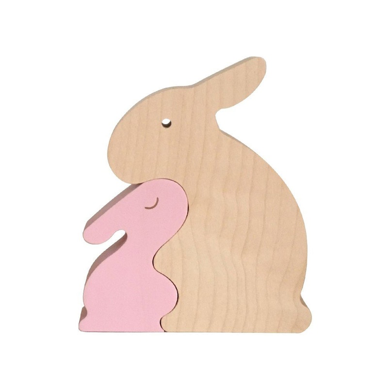 Briki Vroom Vroom Puzzle Rabbit Rose/Pink
