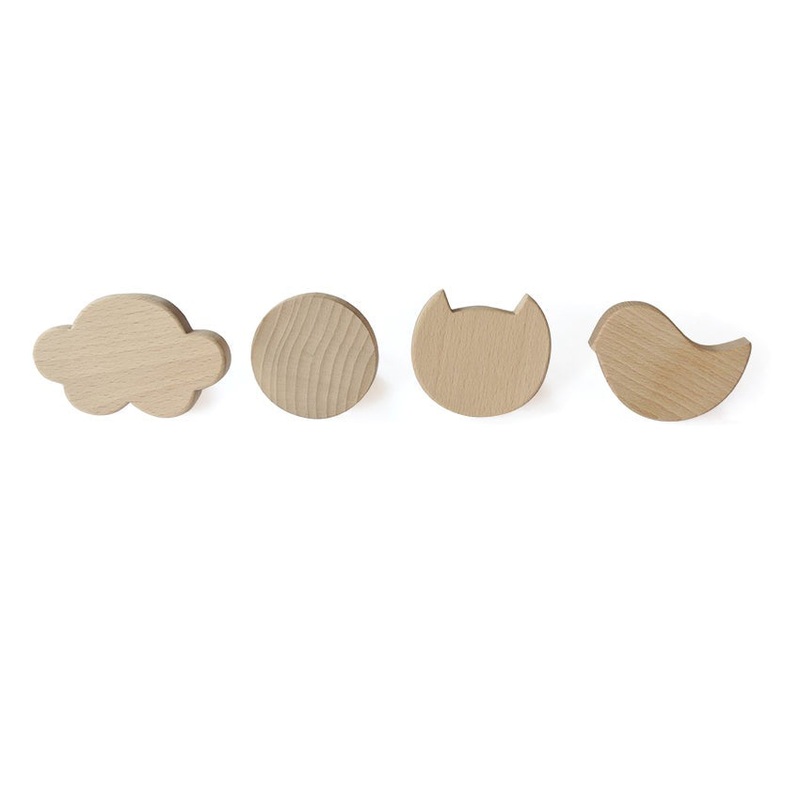 Briki Vroom Vroom Set of Four Wood Hooks
