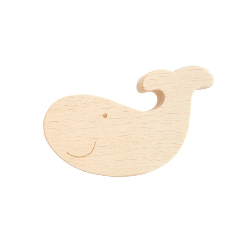 Briki Vroom Vroom Single Wood Hook: Whale