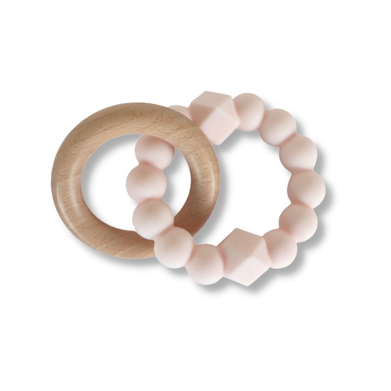 Jellystone Designs Moon Baby Teether - Blush