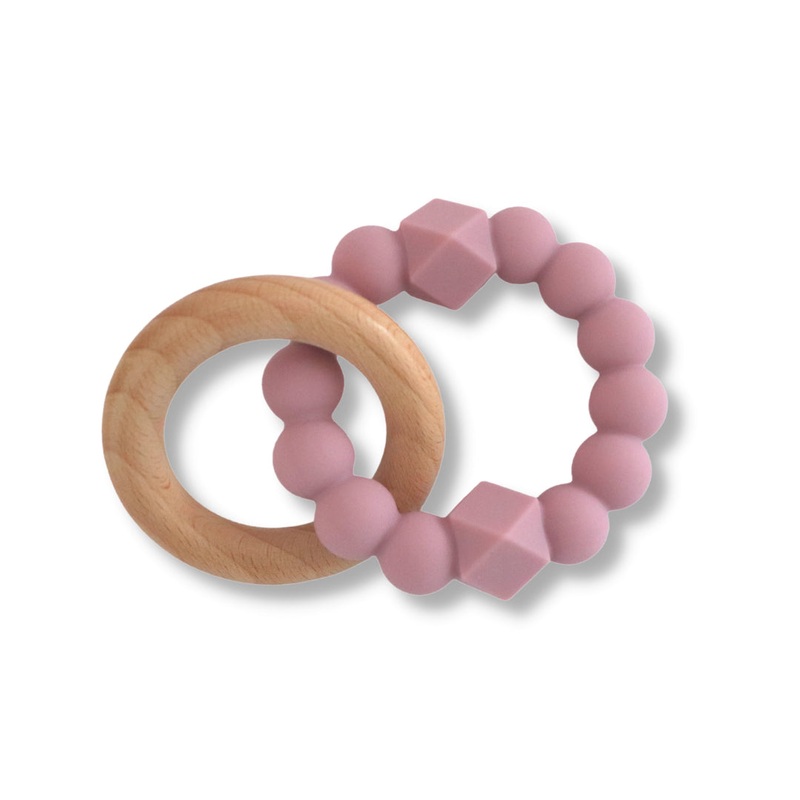 Jellystone Designs Moon Baby Teether - Mauve