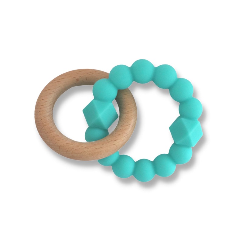 Jellystone Designs Moon Baby Teether - Mint