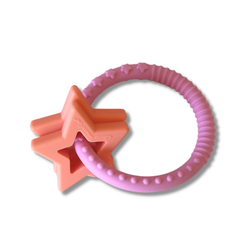 Jellystone Designs Star Baby Teether - Bubblegum