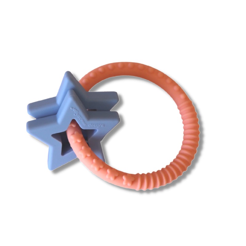 Jellystone Designs Star Baby Teether - Peach