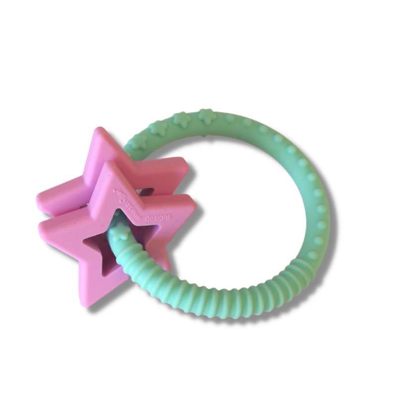 Jellystone Designs Star Baby Teether - Soft Mint