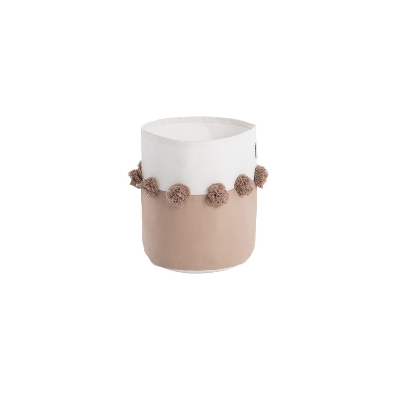 Toddlekind Pom Pom Storage Basket - Sea Shell - Small - 22x25cm