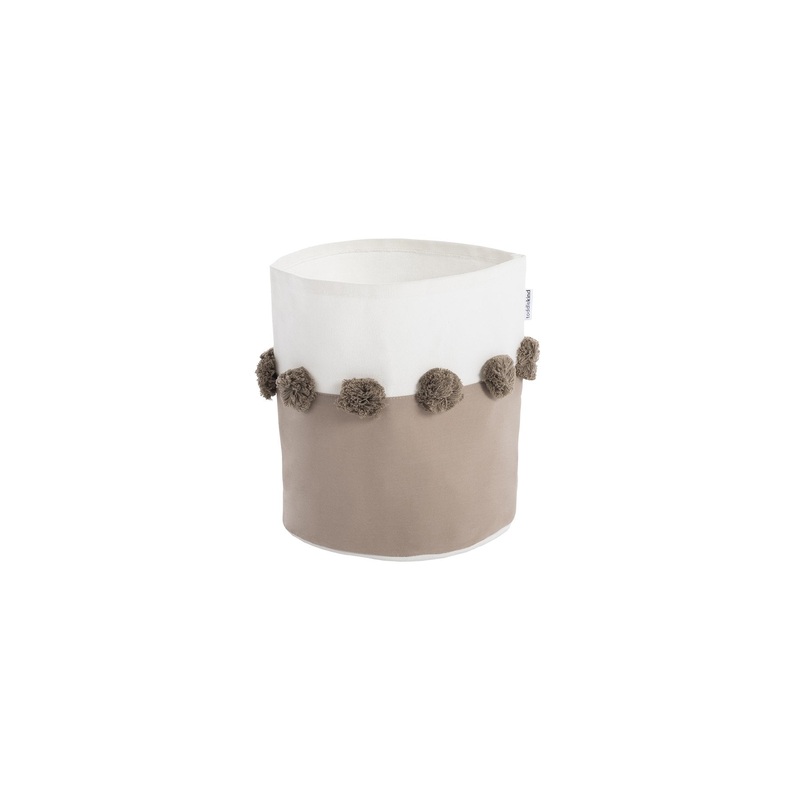 Toddlekind Pom Pom Storage Basket - Tan - Small - 22x25cm