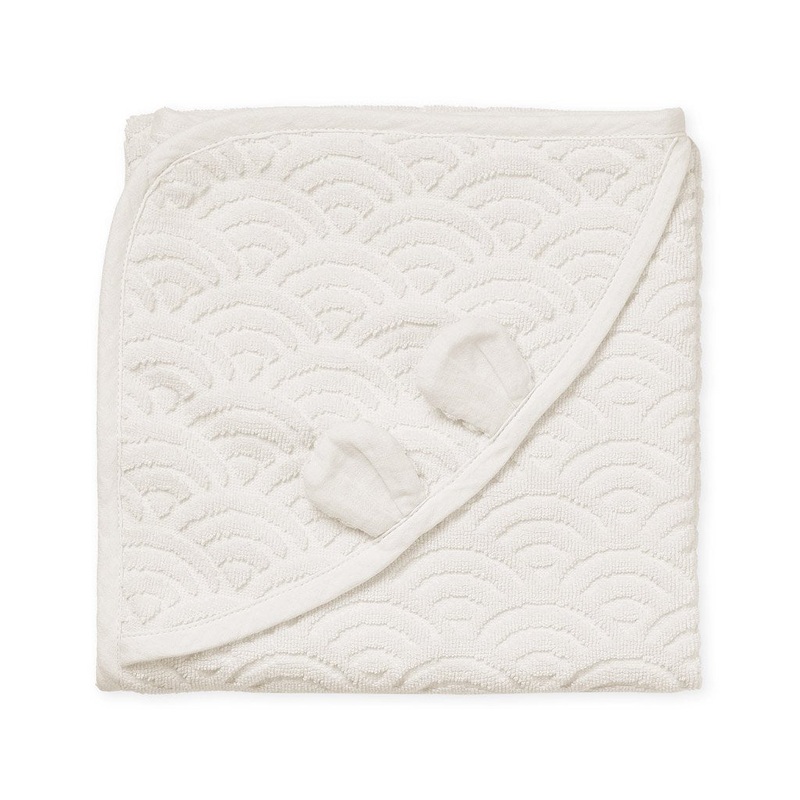 Cam Cam Copenhagen Baby Hooded Towel w/ Ears Off White