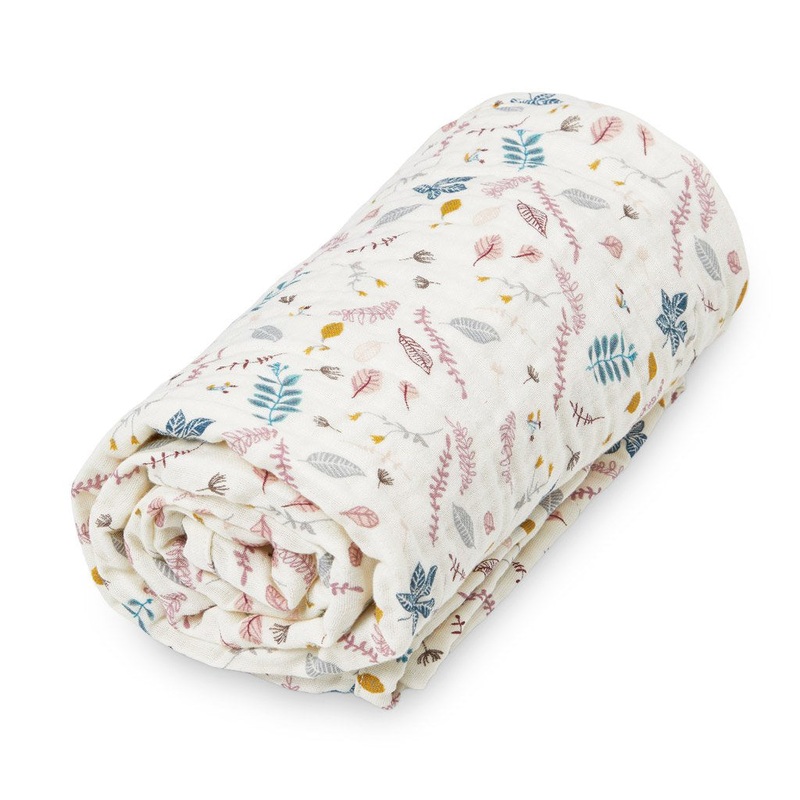 Cam Cam Copenhagen Blanket Baby Pressed Leaves Rose