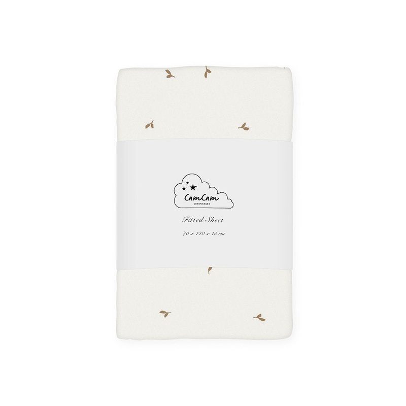 Cam Cam Copenhagen Fitted Sheet Flowing Leaf