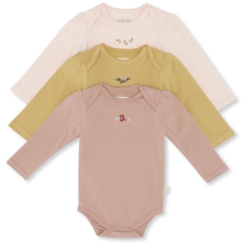 Konges Sljd Cue 3 Pack Body Embroidery Rosy Roebuck Mustard