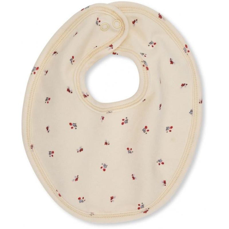 Konges Sljd New Born Bib Bloom Red Blue