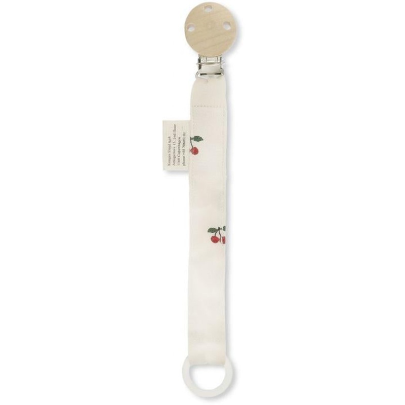 Konges Sljd Pacifier Strap Cherry