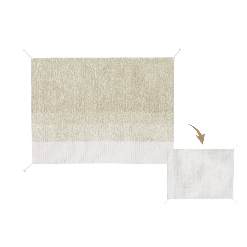 Lorena Canals Reversible Gelato Green Machine Washable Cotton Rug