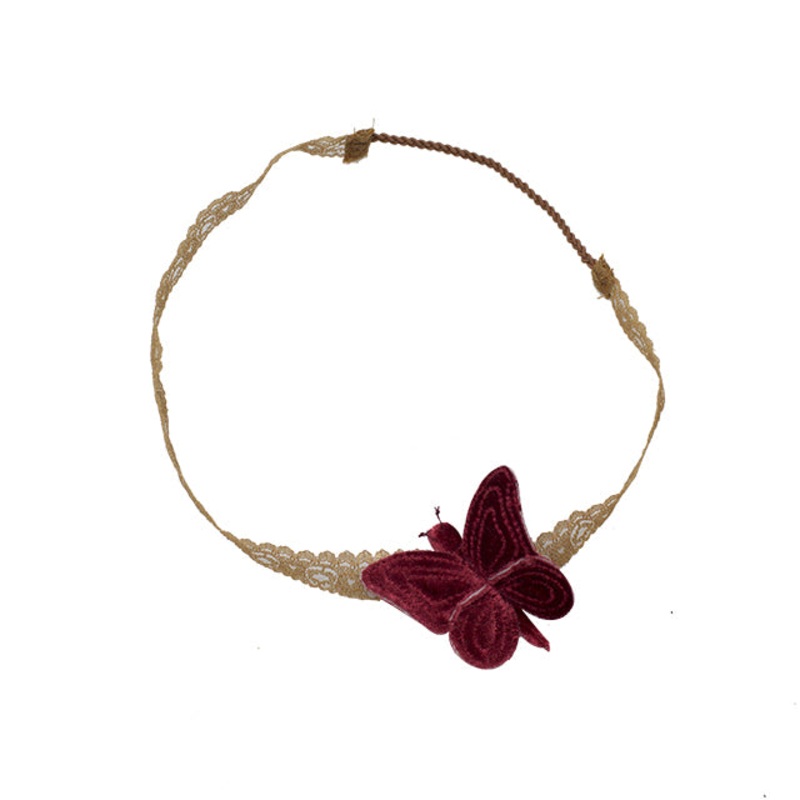 Numero 74 Butterfly Headband Red Macaron