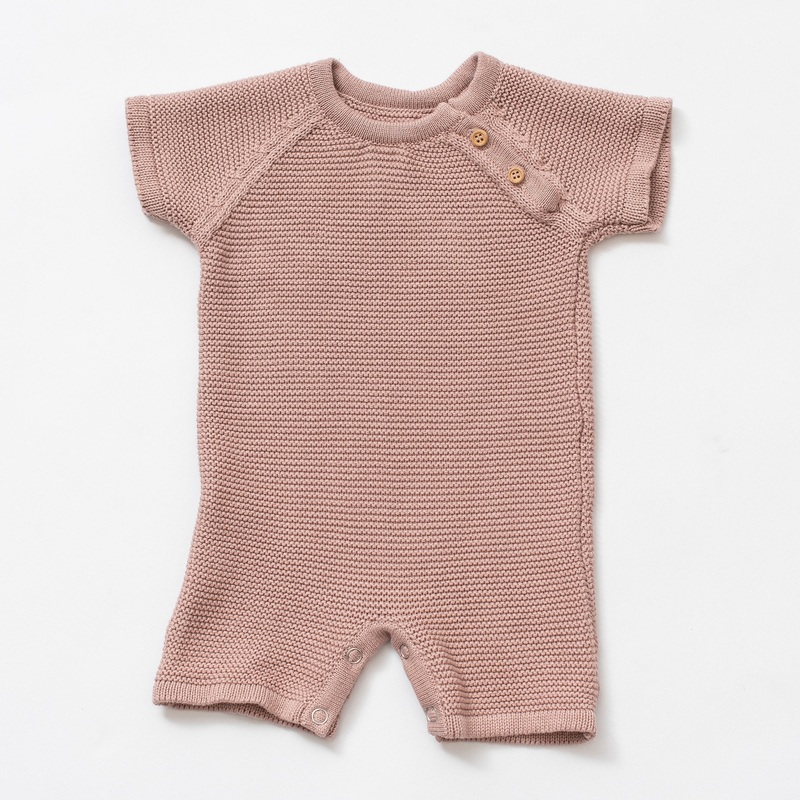 zestt Knit Baby Romper (Short) Berry