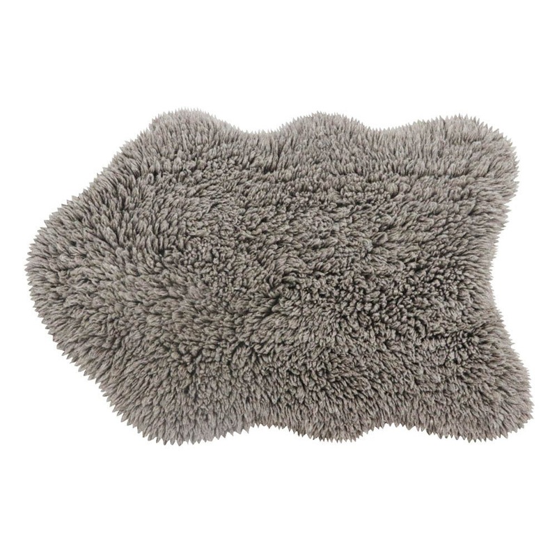 Lorena Canals Sheep of the World Woolly - Sheep Grey Machine Washable Woolable Rug - 75x110cm (Online Exclusive)