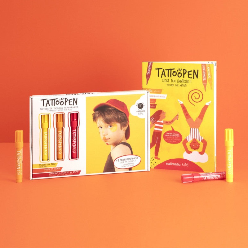 Nailmatic Tattoopen Set You're The Artist - Yellow Orange Red