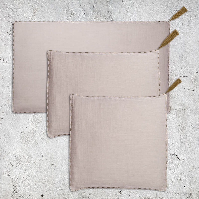 Numero 74 Cushion Cover Plain With Padding Cushion Powder