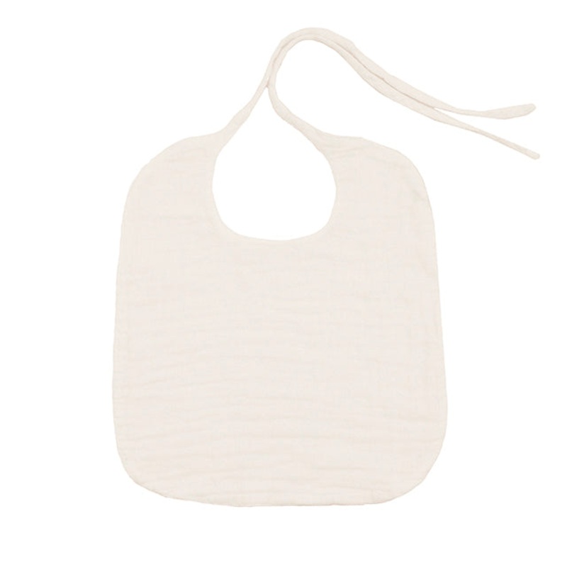 Numero 74 Organic Cotton Baby Bib Round Natural