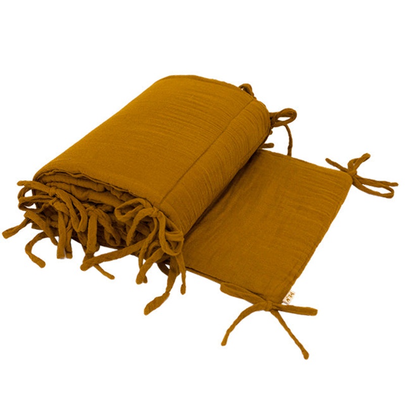 Numero 74 Organic Cotton Cot Bumper Gold