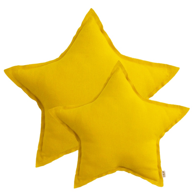 Numero 74 Organic Cotton Star Cushion Sunflower Yellow