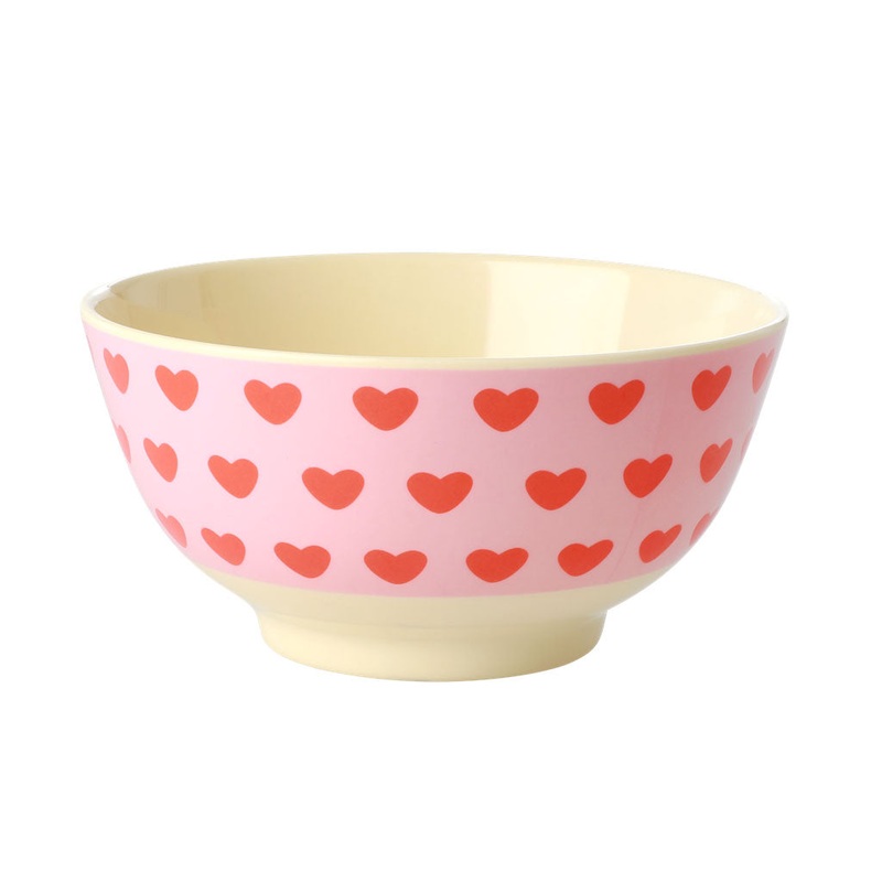 Rice DK Melamine Bowl with Sweet Hearts Print - Medium