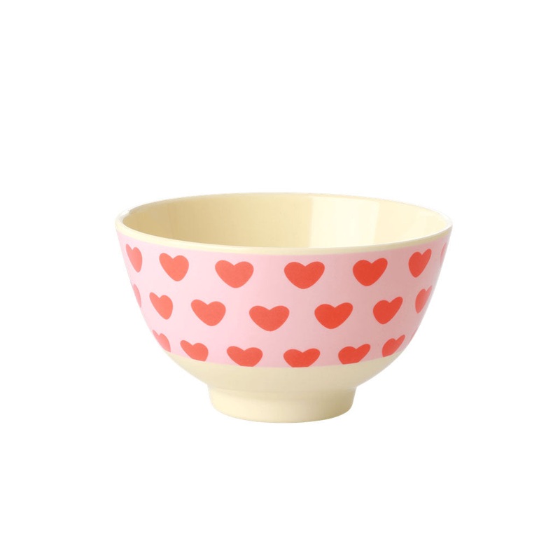 Rice DK Melamine Bowl with Sweet Hearts Print - Small