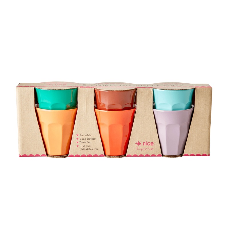 Rice DK Melamine Cups In Assorted 'Follow The Call of The Disco Ball' Colors - Small