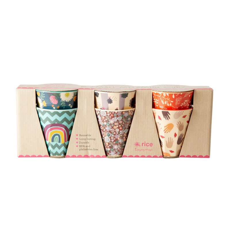 Rice DK Melamine Cups with Assorted 'Follow The Call of The Disco Ball' Prints - Small
