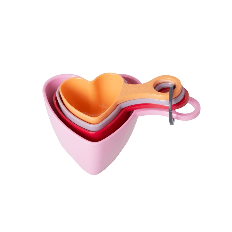 Rice DK Melamine Measuring Cups in Heart Shape - Set of 4