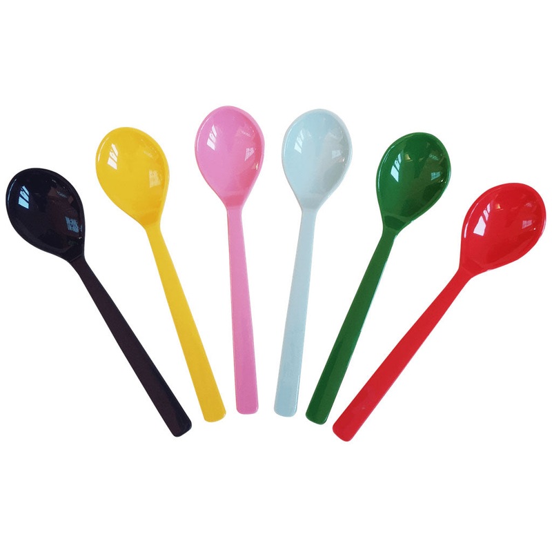 Rice DK Melamine Teaspoons In Assorted Favorite Colors - Bundle of 6 pcs