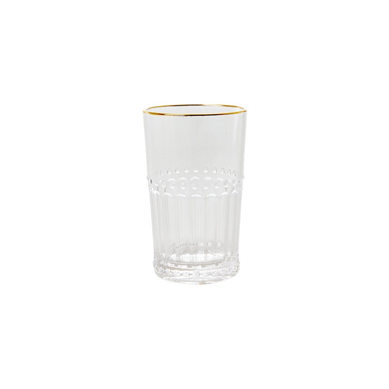 Rice DK Acrylic Tumbler in Clear with Gold Edge - Medium - 430 ml