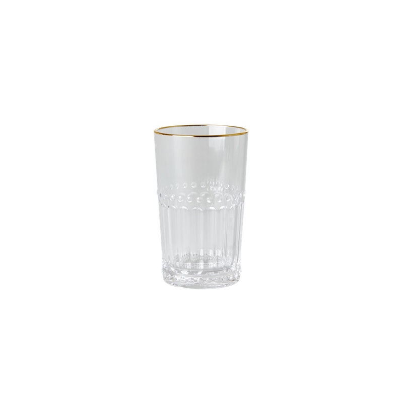Rice DK Acrylic Tumbler In Clear with Gold Edge - Small - 250 ml