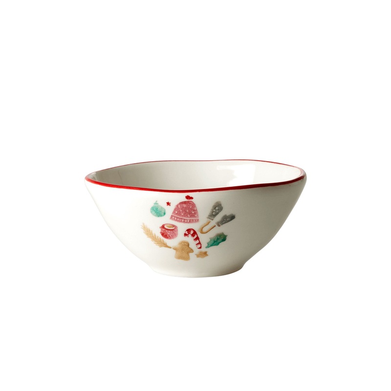 Rice DK Ceramic Bowl with Christmas Print