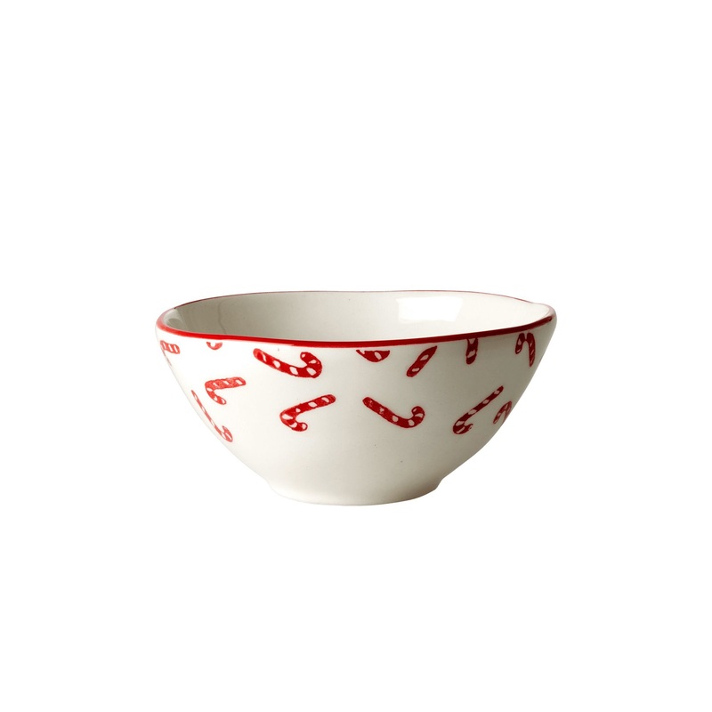 Rice DK Ceramic Bowl with Santa and Candy Cane Print