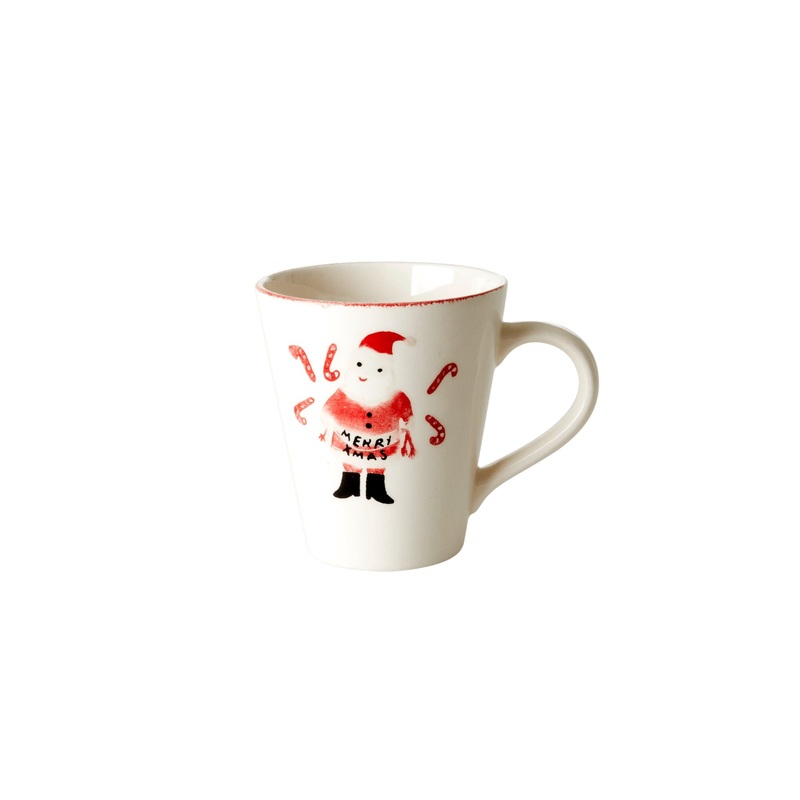 Rice DK Ceramic Mug with Santa and Candy Cane Print