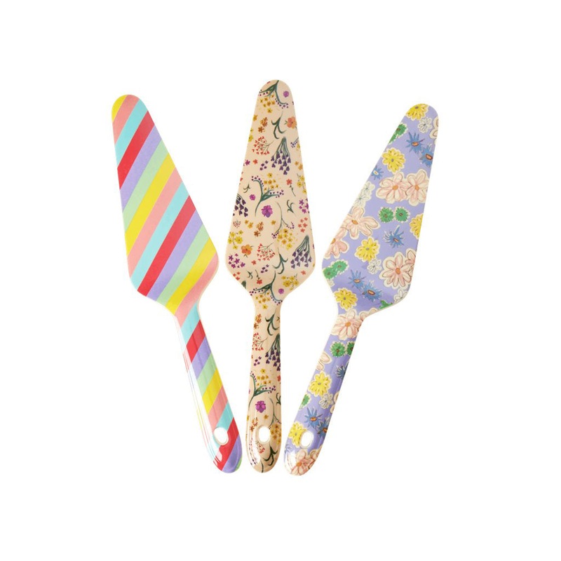 Rice DK Melamine Cake Server 'Yippie Yippie Yeah' Prints (1pc)