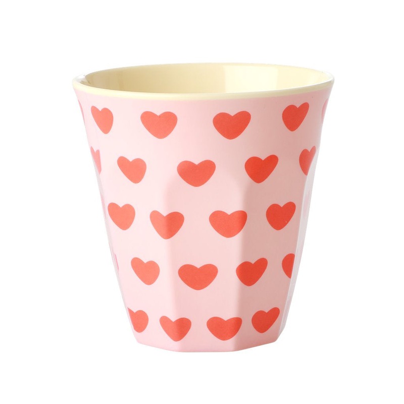 Rice DK Melamine Cup with Sweet Hearts Print - Medium