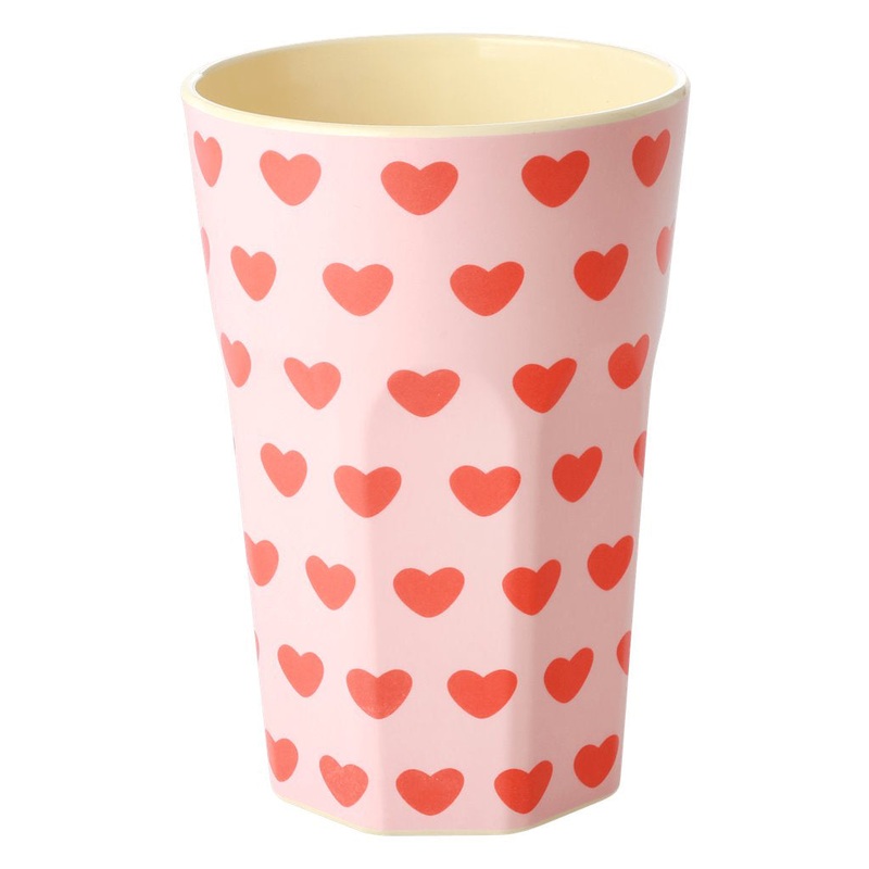Rice DK Melamine Cup with Sweet Hearts Print - Tall