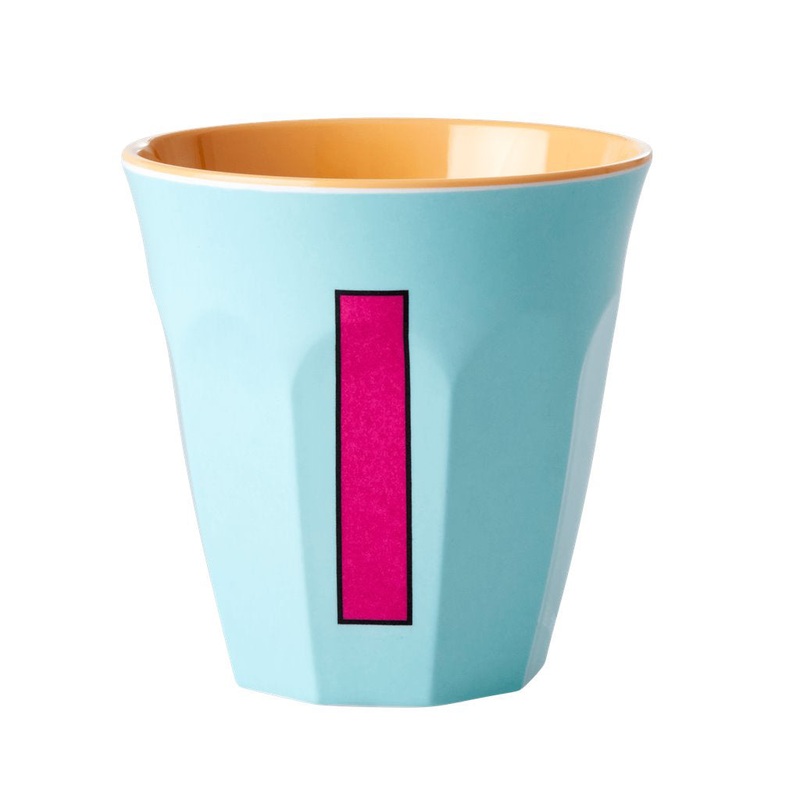 Rice DK Melamine Cup with The Letter I - Mint - Two Tone - Medium