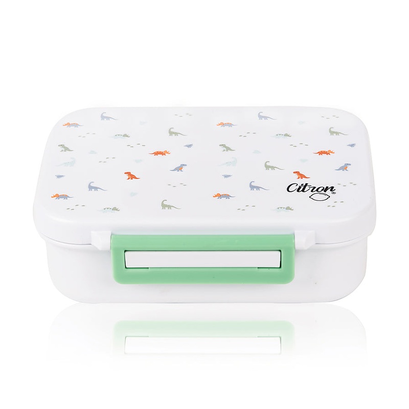 Citron Tritan Snack Box - Dino - White